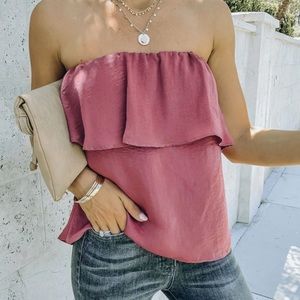 Silky Cropped Strapless Top MUST GO BY MAY 13th!!! Make me an offer!
